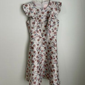 New Gal Meets Glam Gray Floral Short Sleeve Lola Dress